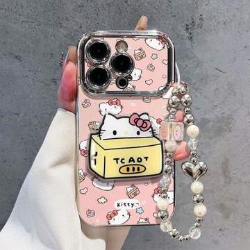 適用蘋果17Pro手機殼新款大視窗iPhone16Pro彩繪卡通凱蒂貓15Promax小眾14硅膠12女款kt可愛17plus保護套軟殼