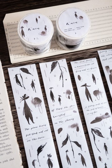 原創紙膠帶 雨2.0 Rain 2.0 霧面PET膠帶 日本和紙膠帶