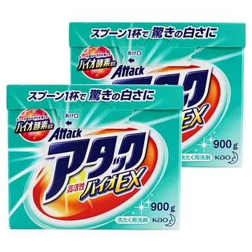 Attack 一匙靈 柔軟劑添加香水濃縮洗衣粉  花香  綠色  900g  2盒