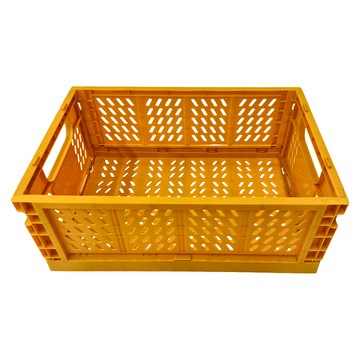 無印風可多用途摺疊收納籃 芥末黃  39.6 x 27.6 x 15cm  1個