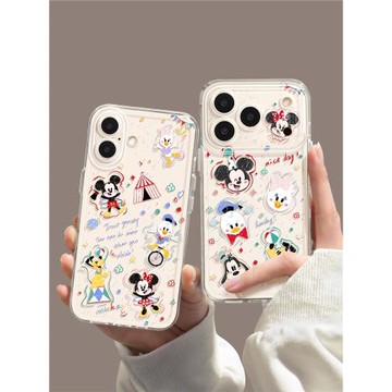 優思頓適用iphone17手機殼新款17pro透明軟殼16pro卡通air創意15動物16可愛16promax全包防摔蘋果17promax