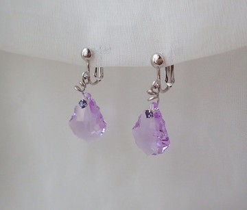 巴洛克　施華洛世奇元素 & 夾式 耳環 (一對)