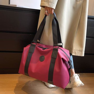 Acorn*橡果-韓系大容量斜背包側肩包手提包防水包托特包購物包6917(酒紅)