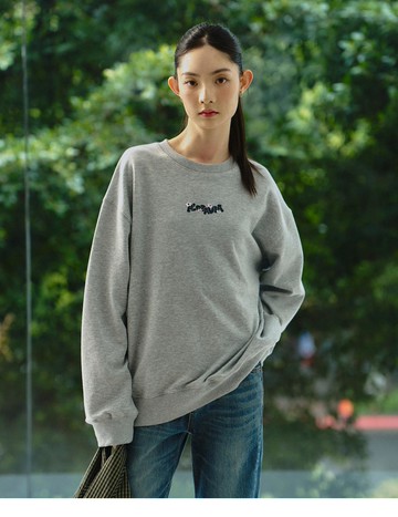 BloomPop✿甜蜜波點花長T(麻灰)-女【氧氣棉】