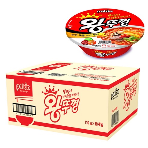 [Paldo]韓国の味 韓国ラーメン 最安値 ずっと食べたいラーメン 八道 王蓋 18個[1BOX]