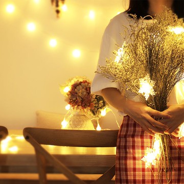 彩燈閃燈串燈滿天星裝飾臥室房間布置 圣誕樹裝飾雪花LED燈串春節