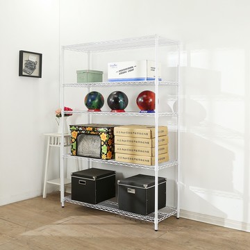 BuyJM 超荷重白烤漆加強型五層架90x45x180CM 波浪架 置物架 收納 R-DA-SH100WH