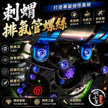【叫小賀】勁戰 水冷車系 排氣管 吊架螺絲組 鈦合金 鍍鈦 白鐵 刺蝟排氣管  螺絲 束環螺絲 勁戰六代 排氣管束環螺絲