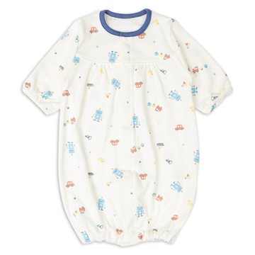 akachan honpo - 連身衣 腿部寬鬆款-機器人-藍色 (50~60cm)