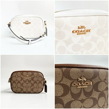 美國百分百【全新真品】COACH 肩背包 斜背包 流行 手袋女包 小包 皮包 C9926 白色/卡其印花  CD20