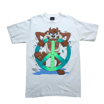 80s 華納兄弟 TAZ peace & Love tee