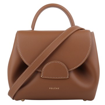 Polene -Numero Un Nano 金鐵牌磁釦皮革側/肩背水桶包(駝)mini