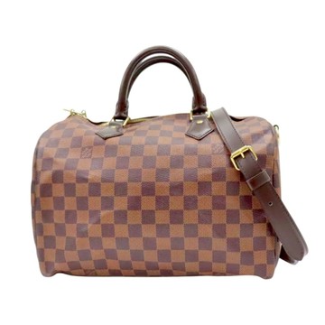 LOUIS VUITTON LV 路易威登 棕色 棋盤格帆布 Speedy Bandouliere 30 兩用包 N41367 【二手名牌BRAND OFF】