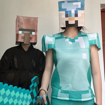 新上架👉我的世界服裝cos服漫展萬聖節扮演鉆石演出衣服minecraft遊戲服裝交換禮物 送朋友禮物