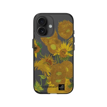 iPhone 16 Clear (相機按鈕) 酷墨灰 - Van Gogh Museum - 向日葵-透明