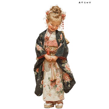 【12月新品4】07-114-0202 人物貼紙 和服復古風