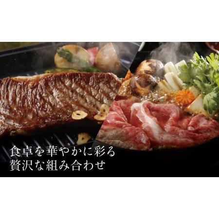 ふるさと納税 5等級 鹿児島黒牛 サーロインステーキ2枚・すきやき用600g 牛肉 冷凍 リブロース カタロース バーベキュー BB.. 鹿児島県南さつま市