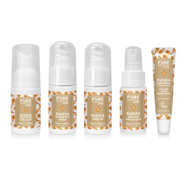 【澳洲 Pure Papayacare】木瓜嬰兒迷你旅行套組-(2入組 5件/組)即期良品(2026年1/17)