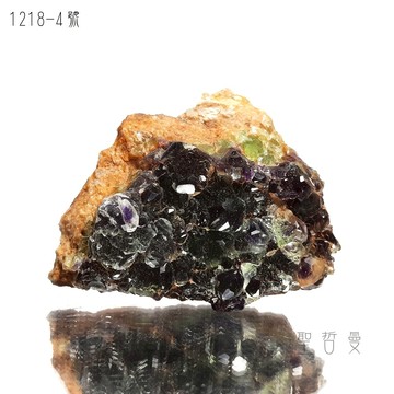 💜黑龍江聚形螢石1218-4號-地質專業礦洞精選系列 Fluorit 榮耀十字星系列與紫陽花系列(繡球花)