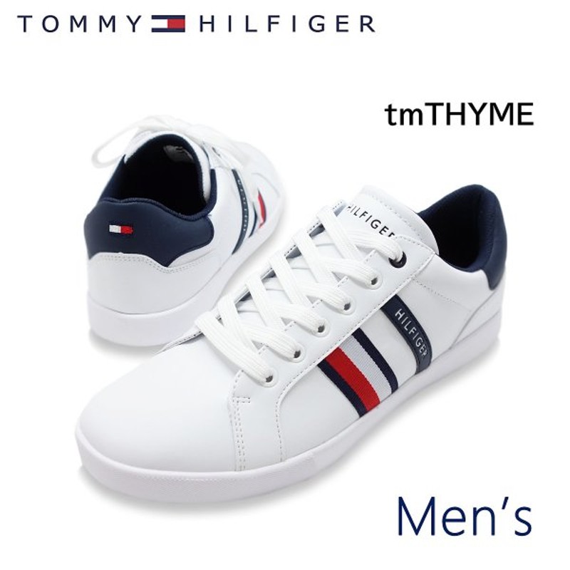 スニーカー メンズ トミー Tommyhilfiger トミーヒルフィガー ホワイト 白 シューズ 靴 Tmthyme 通販 Lineポイント最大0 5 Get Lineショッピング