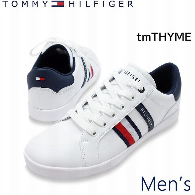 スニーカー メンズ トミー Tommyhilfiger トミーヒルフィガー ホワイト 白 シューズ 靴 Tmthyme 通販 Lineポイント最大0 5 Get Lineショッピング