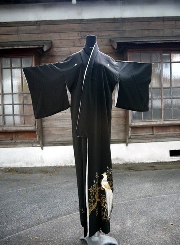 日本 白鳳凰 華麗古董和服