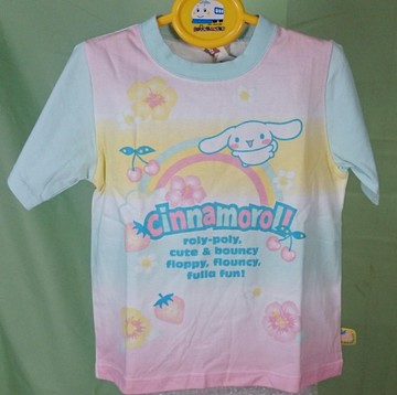 【震撼精品百貨】大耳狗 Cinnamoroll喜拿狗 短T 彩虹 藍袖 震撼日式精品百貨