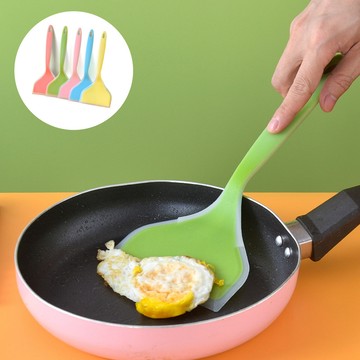 洛陽牡丹 輕版一體式全包矽膠半透鍋鏟家用廚房寬口玉子燒鏟子煎蛋烹飪鏟