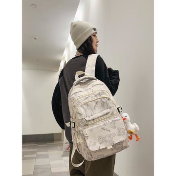 書包女韓版新款卡通印花大容量旅行背包男初中生高中生日系雙肩包