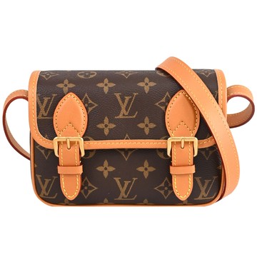 Louis Vuitton LV M26805 Satchel 復古天然皮革飾花紋翻蓋斜背包