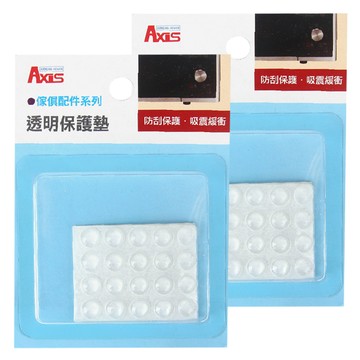 AXIS艾克思 家俱電器防刮止滑吸震透明保護墊 半圓  8mm  40個  2組