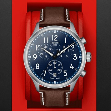 TISSOT天梭 韻馳系列 XL三眼計時腕錶 45mm/T1166171604200