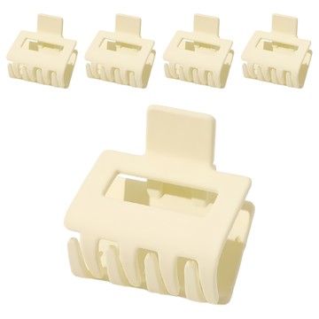 小麥購物 造型鯊魚夾 小方夾 D006 14g 5個  奶油白