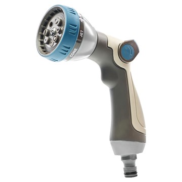 大業流通 魔灑八種模式多功能花灑水槍 伸縮水管  藍色  20cm