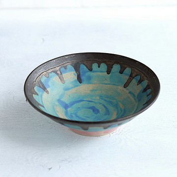 碗青藍和銅釉料