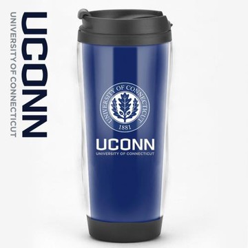 康涅狄格大學UConn紀念品周邊水杯美國名校留學禮品咖啡杯