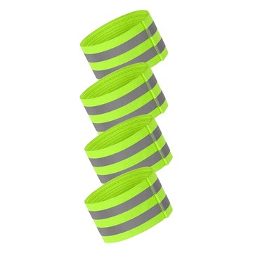 AHOYE 高彈可調節夜間反光手環 4件組  螢光色  1組  34.5 x 4.5 x 0.3cm