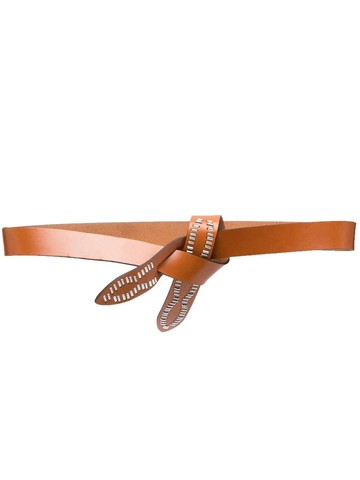 ISABEL MARANT - tie-fastening leather belt - women - Leather - L - Brown