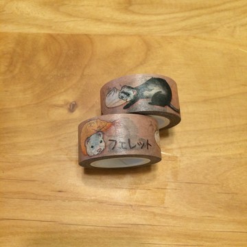 貂貂紙膠帶 喜愛與各種食物 炸蝦 章魚燒 包子