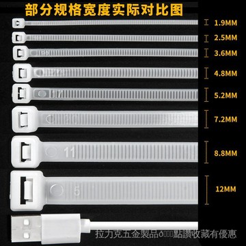[24時熱賣]尼龍紮帶 紮帶 自鎖紮帶尼龍紮帶廠家批發耐寒束線3*4*5*8*100*150*200*250*300*4