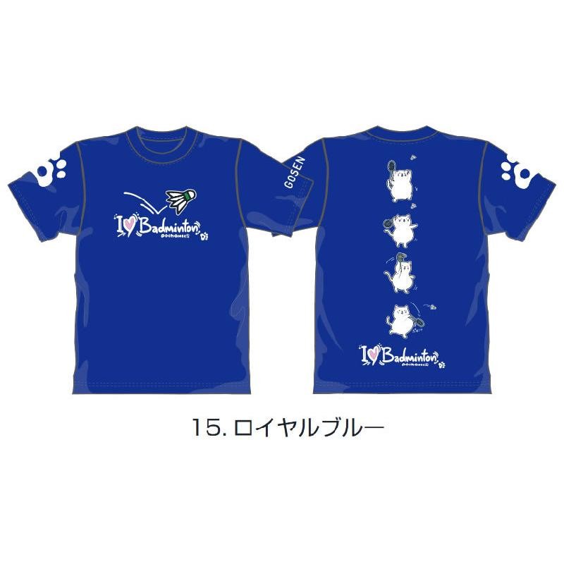 バドミントン ウェア ゴーセン GOSEN ぽちゃ猫 Tシャツ NPT25 NPT025 半袖 ゴーセン Tシャツ メンズ ユニセックス ジュニア  badminton wear POCHANECO | LINEブランドカタログ