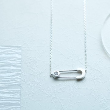 安全別針 頸鍊 925銀