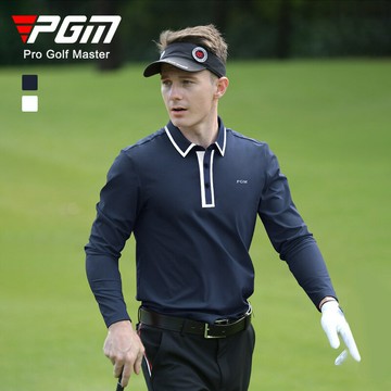 PGM高爾夫服裝男士長袖t恤 冬季翻領POLO衫golf男裝簡約上衣