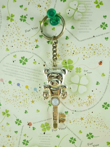 【震撼精品百貨】泰迪熊_Teddy Bear~造型鎖圈-銀鑰匙