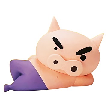 BANDAI 大大的SOFVIMATES系列 蠟筆小新 躺姿肥嘟嘟左衛門  1個