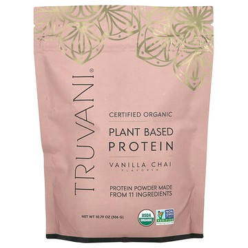 Truvani, 植物基蛋白質，香草印度茶味，10.79 盎司（306 克）