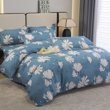 Annette MIT 舒柔棉 鋪棉 雙人 100%聚酯纖維  床墊套 + 枕套組  床包152 x 188cm + 枕套45 x 75cm  漫步時尚