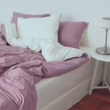 BODYLUV 蓬蓬被子  單人(210 x 160cm)  雪白 + 葡萄紫  1個