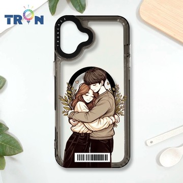 TRON IPHONE 16 PLUS 情侶深情擁抱透明系列 防摔 MAGSAFE 磁吸 太空載具殼 透黑 手機殼