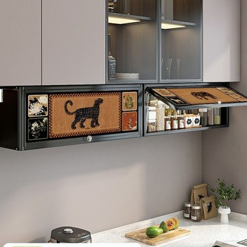 尚興 廚房吊櫃調料置物架壁掛式調味品收納架墻壁櫃免打孔儲物櫃